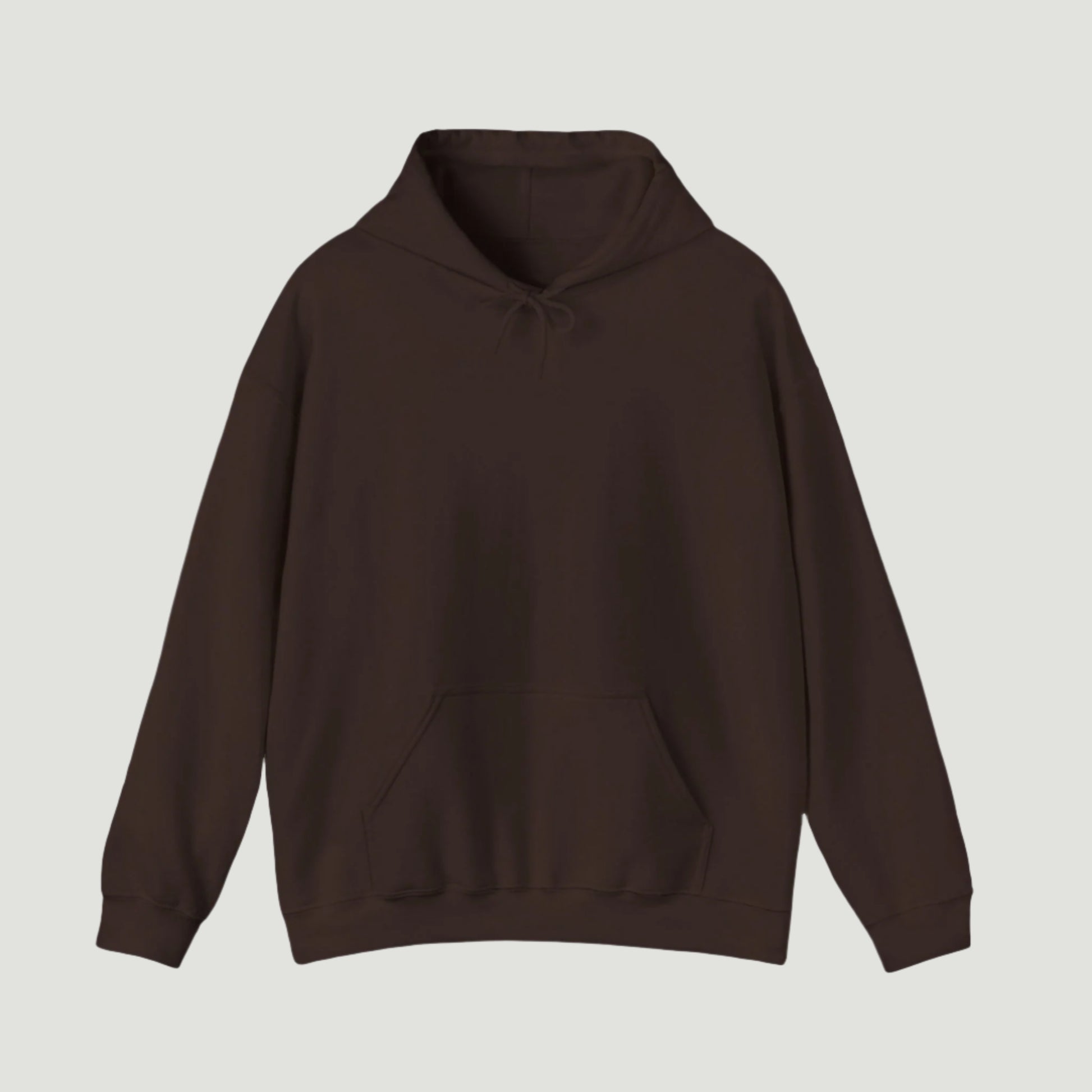 Front view of Brown Chocolate Saint-Tropez Hoodie featuring elegant script logo print from Vandox SS25 Collection. Starboy old money hoodie sweatshirt clothes vandox sacrevandox vandox clothes vandox clothing