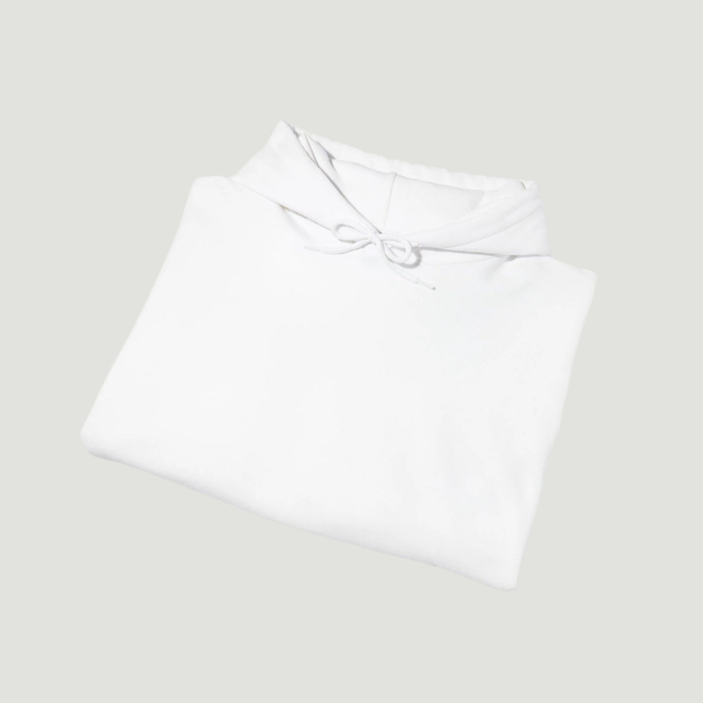 Folded view of Eggshell White Saint-Tropez Hoodie featuring elegant script logo print from Vandox SS25 Collection. Starboy old money hoodie sweatshirt clothes vandox sacrevandox vandox clothes vandox clothing