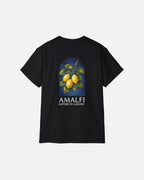 Vandox Sapore di Limone Tee back view – black premium cotton t-shirt featuring Amalfi lemon arch graphic with Sapore di Limone lettering, Frutta d'Estate summer collection by Vandox.
Starboy old money shirt tshirt clothes vandox sacrevandox vandox clothes vandox clothing