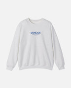 Ash Grey crewneck sweatshirt with blue VANDOX Sicilian Summer Slow Coast front graphic. Starboy old money hoodie sweatshirt clothes vandox sacrevandox vandox clothes vandox clothing crewneck