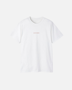 Vandox Ski Club Poster White t-shirt with Sacre Vandox red wordmark chest graphic. Starboy old money shirt tshirt clothes vandox sacrevandox vandox clothes vandox clothing