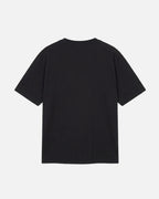 Back view of Black Vandox Stockholm t-shirt with distressed STOCKHOLM Sacre Vandox ESTD 2022 front graphic print. Starboy old money shirt tshirt clothes vandox sacrevandox vandox clothes vandox clothing