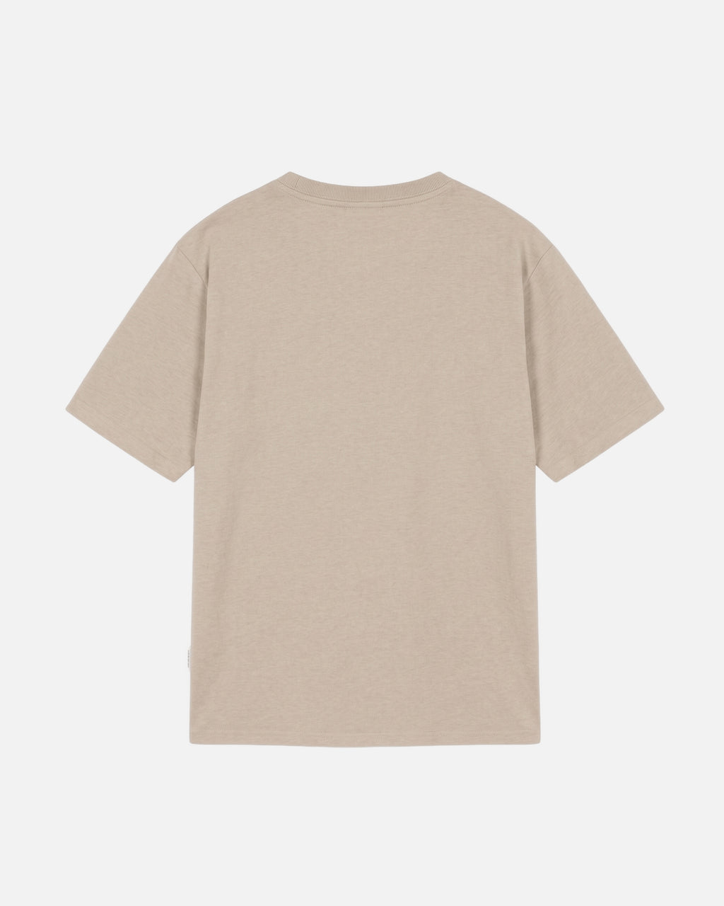 Back view of Sand Blue Vandox Stockholm t-shirt with distressed STOCKHOLM Sacre Vandox ESTD 2022 front graphic print. Starboy old money shirt tshirt clothes vandox sacrevandox vandox clothes vandox clothing