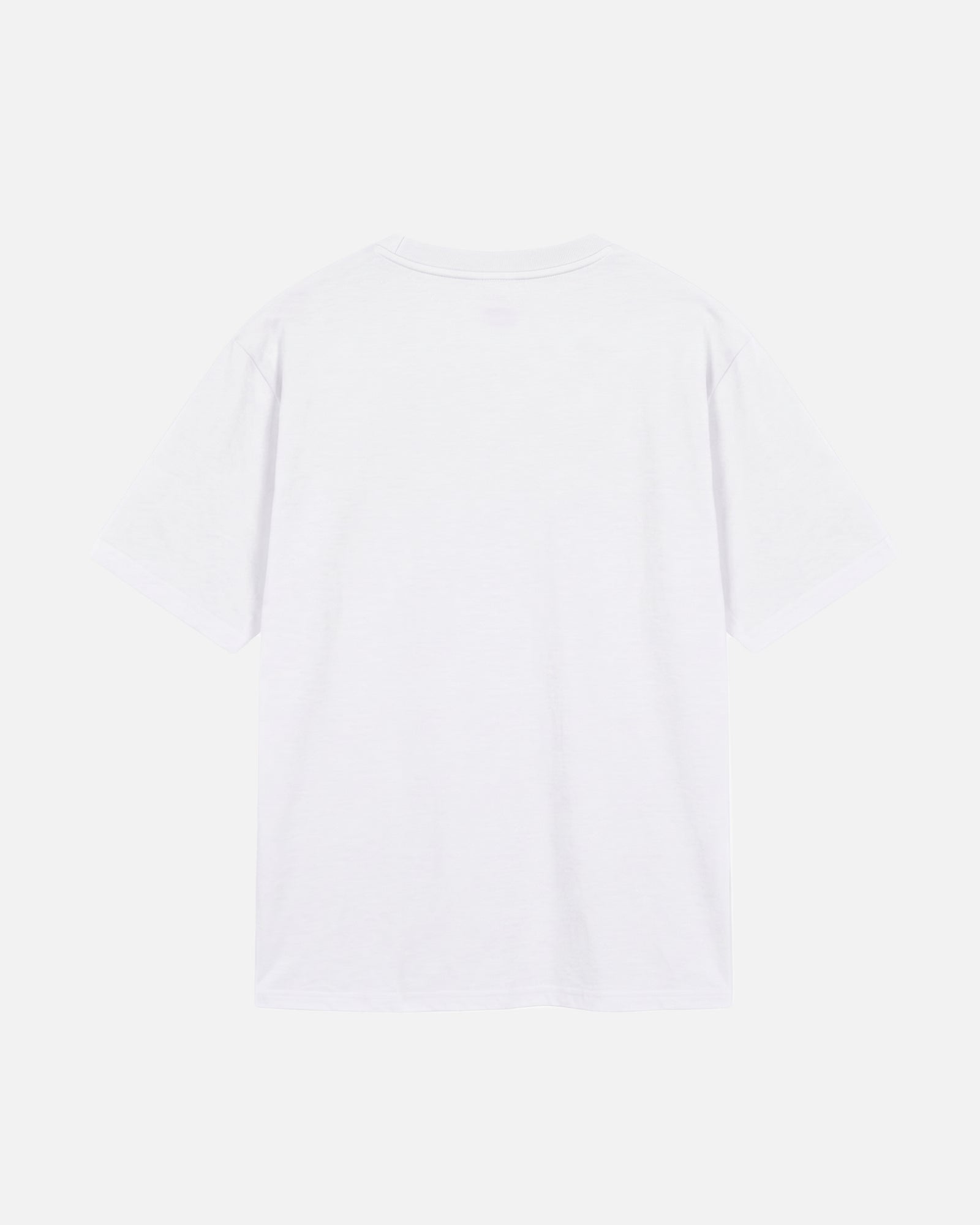 Back view of eggshell White Vandox Stockholm t-shirt with distressed STOCKHOLM Sacre Vandox ESTD 2022 front graphic print. Starboy old money shirt tshirt clothes vandox sacrevandox vandox clothes vandox clothing