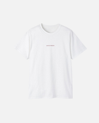 White Vandox Red Skis Poster t-shirt with Sacre Vandox red wordmark chest graphic. Starboy old money shirt tshirt clothes vandox sacrevandox vandox clothes vandox clothing