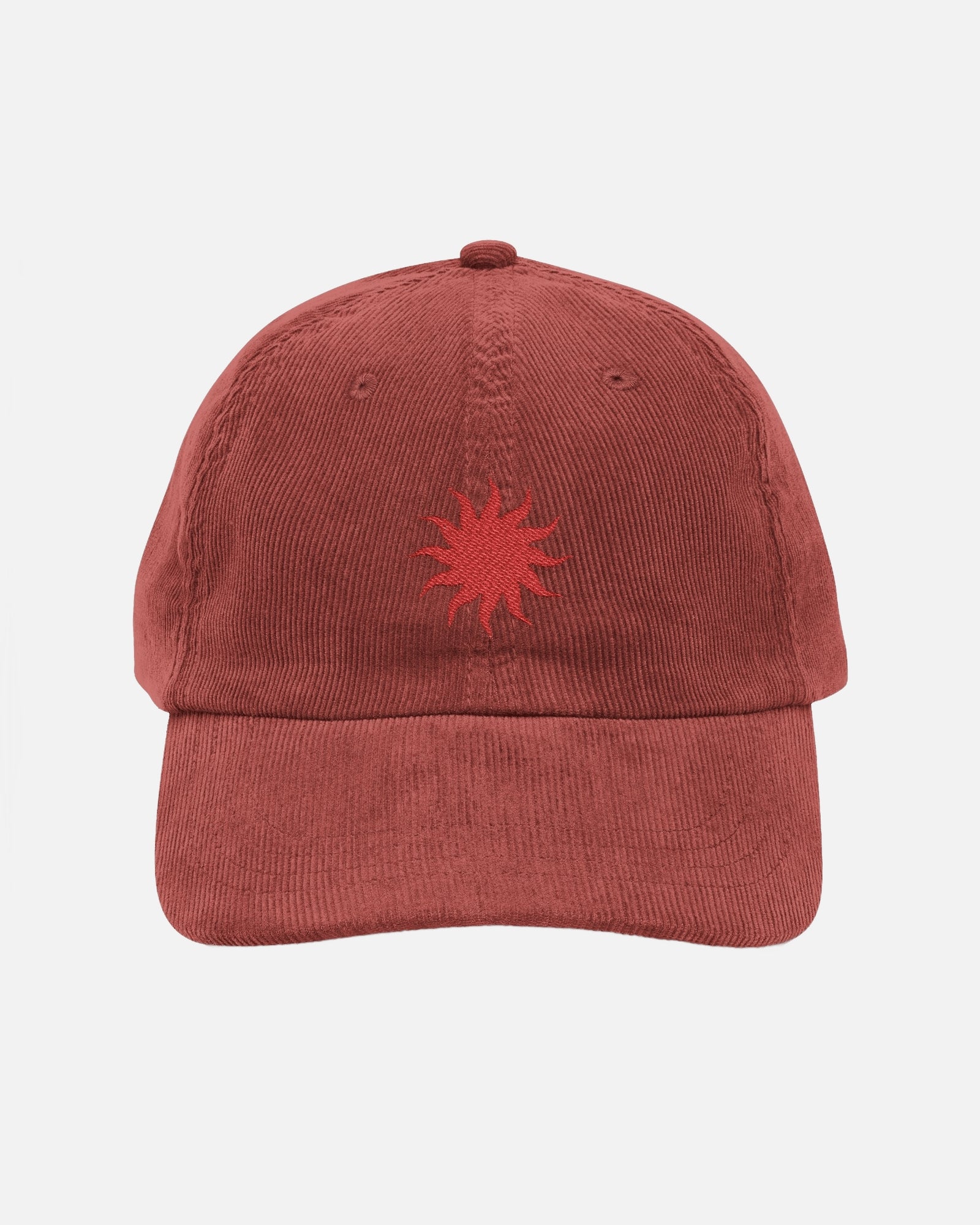 Vandox Soleil Cap in Crimson burgundy red corduroy dad cap featuring tonal embroidered sun graphic, Frutta d'Estate summer collection by Vandox.
Hat Cap Baseball Cap Baseball Hat starboy hat old money hats vandox sacre vandox sacrevandox vandox clothing