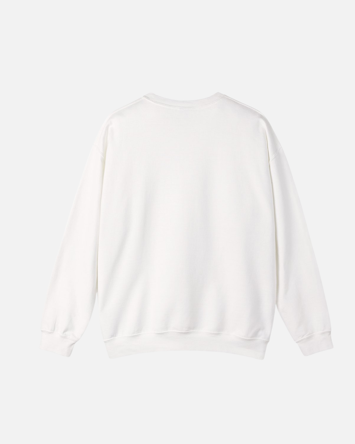 Back view of white offwhite eggshell white Vandox Post Stamp Crewneck with no design. Visible is just a clean back of the crewneck. Starboy old money hoodie sweatshirt clothes vandox sacrevandox vandox clothes vandox clothing crewneck autumn clothes no hood fall clothes 