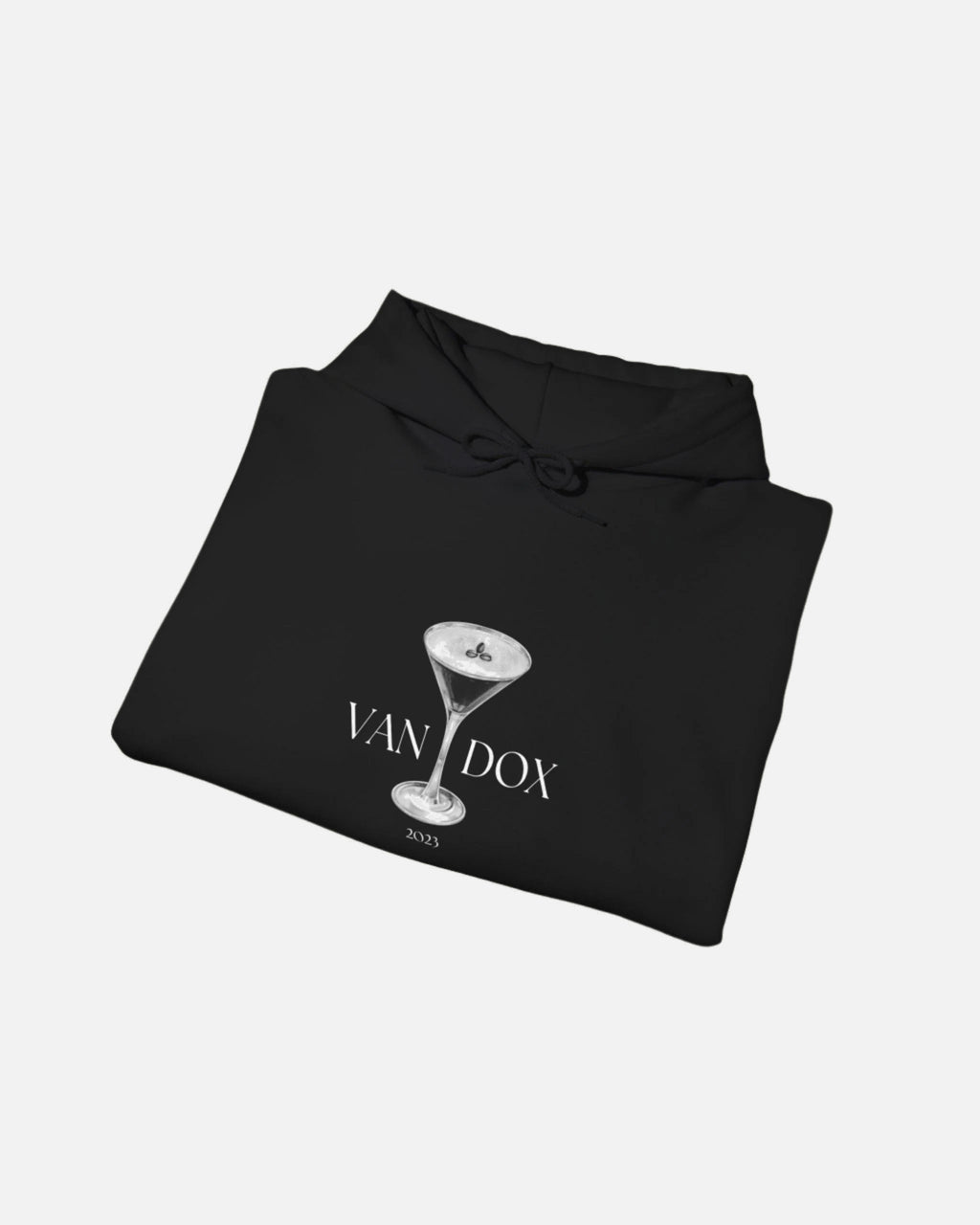 Black Vandox graphic Hoodie graphic Vandox logo front view on hoodie - Vandox. Starboy old money hoodie sweatshirt clothes vandox sacrevandox vandox clothes vandox clothing